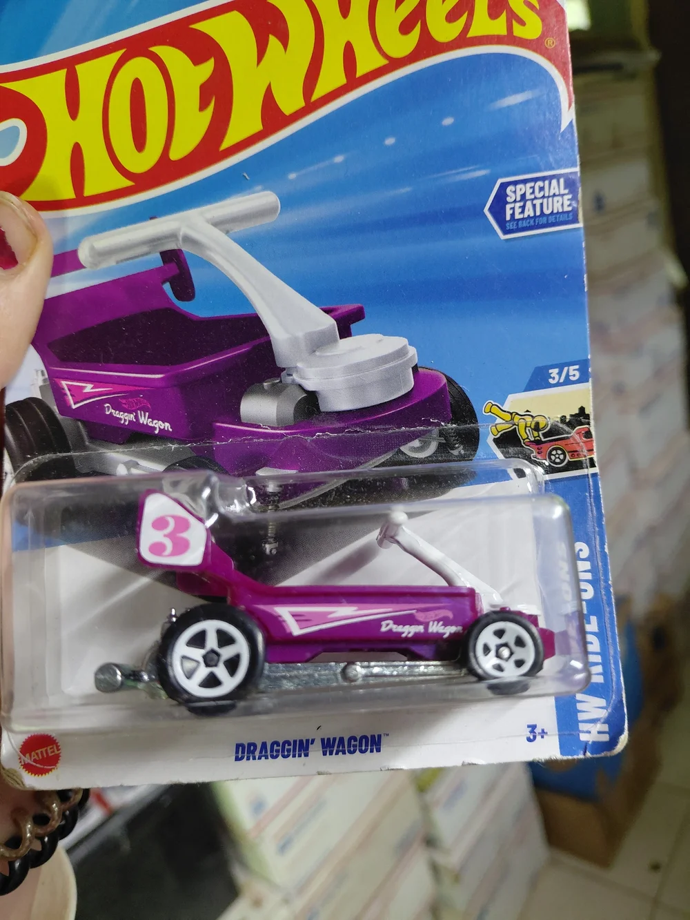 purple edition of the Draggin' Wagon from the 2025 Hot Wheels HW Ride-Ons series